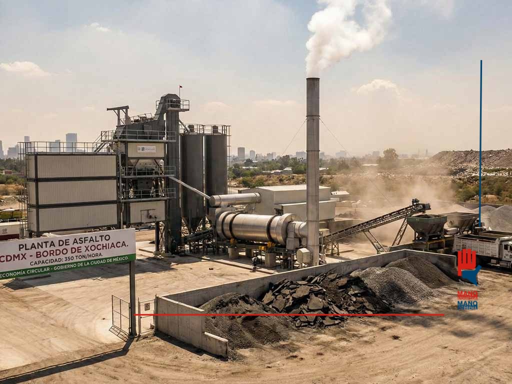 Ciudad de México impulsa una planta de asfalto que transformará la reparación de calles con un enfoque sustentable