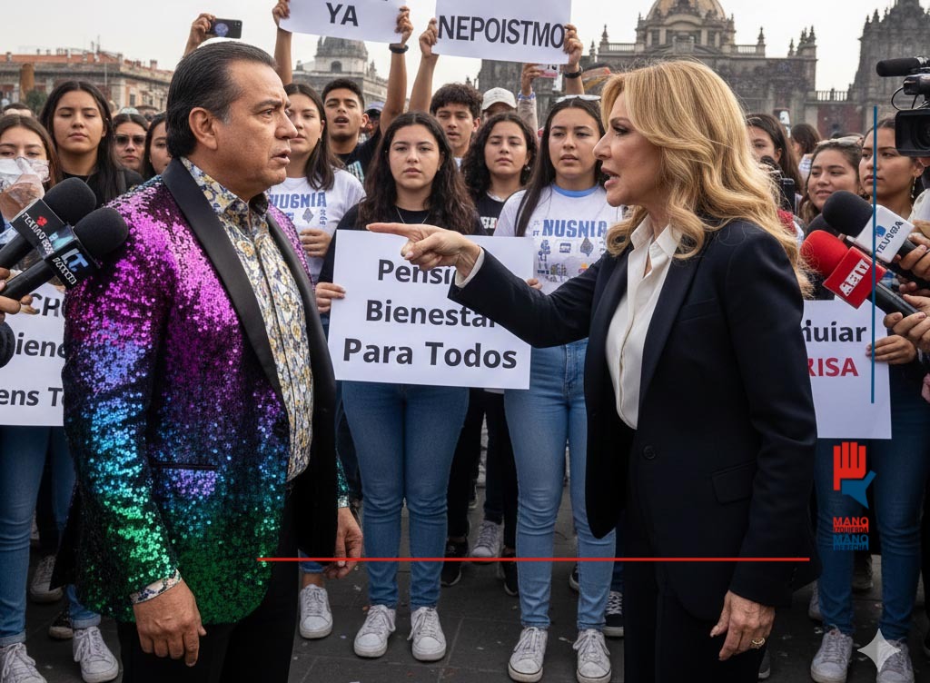 Laura Zapata critica que Carlos Bonavides reciba la Pensión Bienestar durante marcha en CDMX Laura Zapata critica que Carlos Bonavides reciba la Pensión Bienestar durante marcha en CDMX