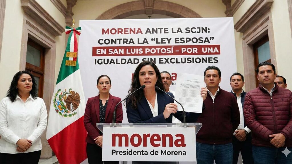Morena impugna ante la SCJN la llamada “Ley Esposa” en San Luis Potosí Morena impugna ante la SCJN la llamada “Ley Esposa” en San Luis Potosí